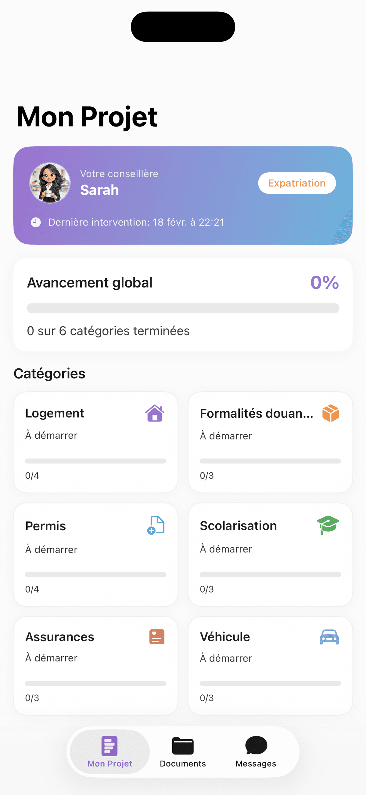 Application SwissWeGo — suivi de votre projet d'expatriation