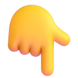 Emoji pointant vers le bas